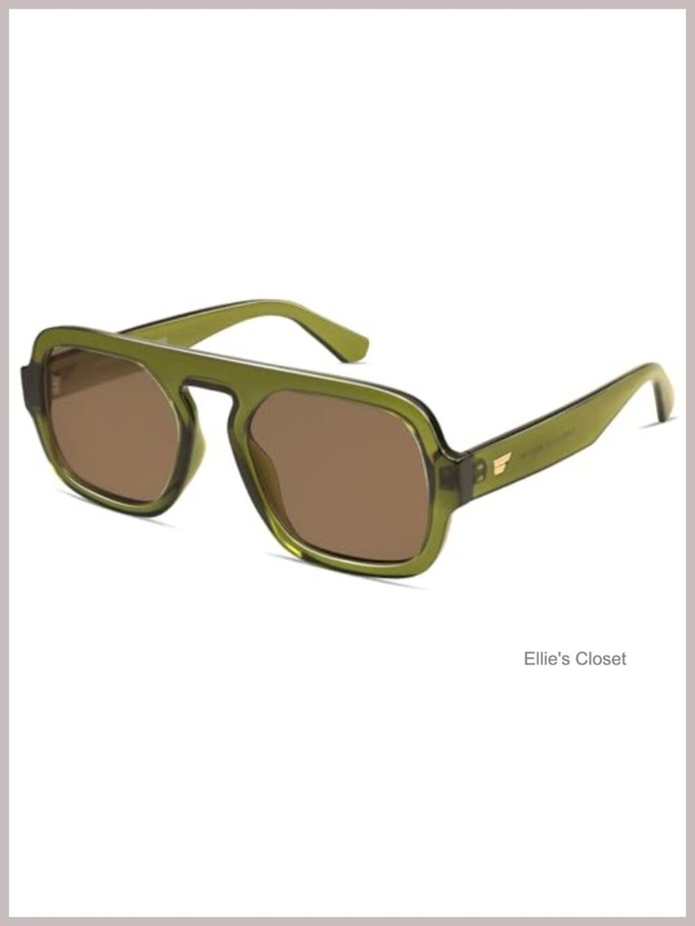 Retro Square Aviator Sunglasses UV400 Oversized Full Frame Unisex